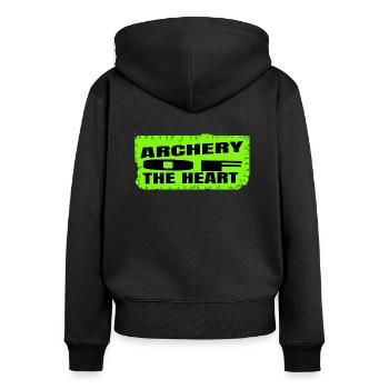 Love Quotes Joke Self-Love Archery Events - Women's Premium Organic Zip Hoodie - black - Back - Julia (174cm)