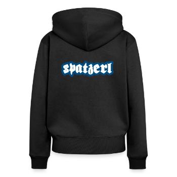 Plus tard - Surnom bavarois de sa bien-aimée - Sweat à capuche zippé Premium bio Femme - noir - Dos - Julia (174cm)