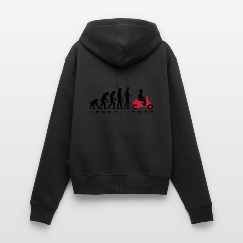 vespolution evolution__b_2c Frauen Premium Bio Zip Hoodie