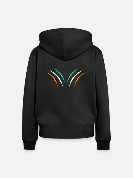 krallen irland 2 - Frauen Premium Bio Zip Hoodie - Schwarz