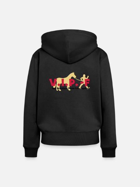 VIP-F - Frauen Premium Bio Zip Hoodie - Schwarz