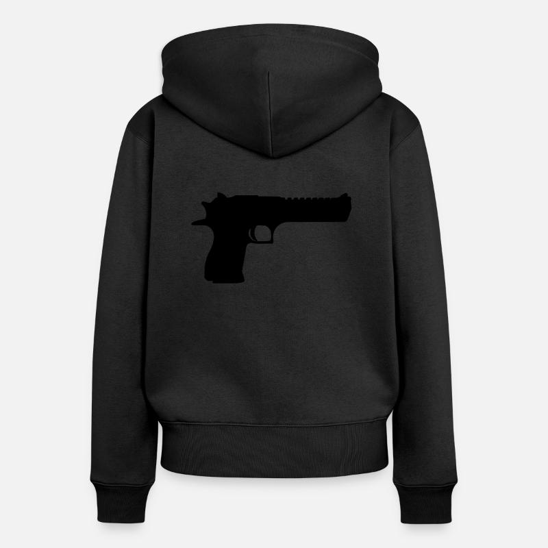 Desert Eagle / Deagle / D.50 - Women's Premium Organic Zip Hoodie - black