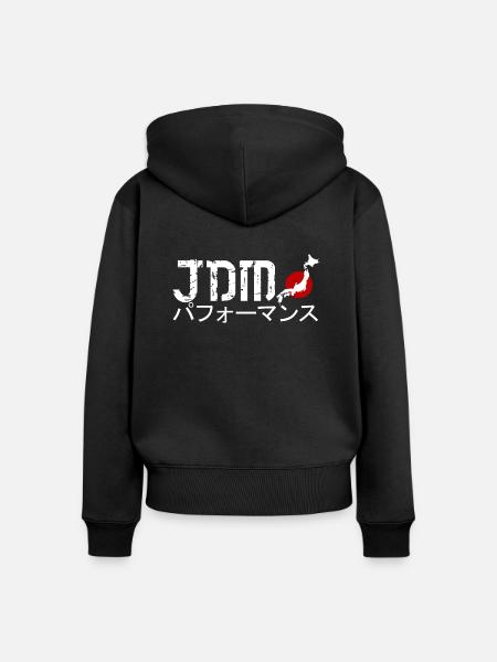 JDM Performance Tuning - Frauen Premium Bio Zip Hoodie - Schwarz