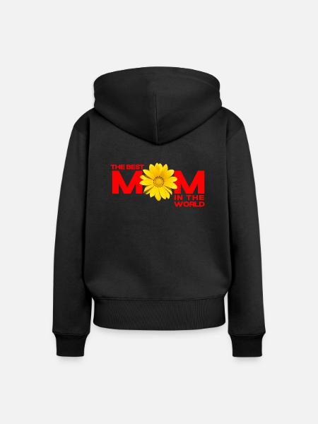 Die beste Mutter der Welt - Frauen Premium Bio Zip Hoodie - Schwarz