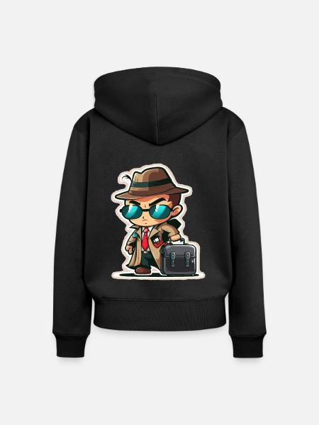 Streng geheim - Frauen Premium Bio Zip Hoodie - Schwarz