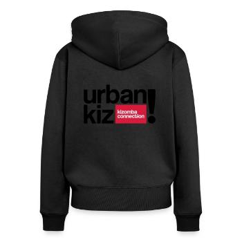 urbankiz kizomba connection! - Frauen Premium Bio Zip Hoodie - Schwarz - Hinten - Julia (174cm)