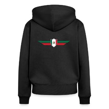 Mexiko Fan Weltmeisterschaft - Frauen Premium Bio Zip Hoodie - Schwarz - Hinten - Julia (174cm)