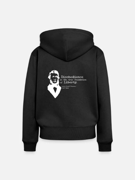 Disobedience - Frauen Premium Bio Zip Hoodie - Schwarz