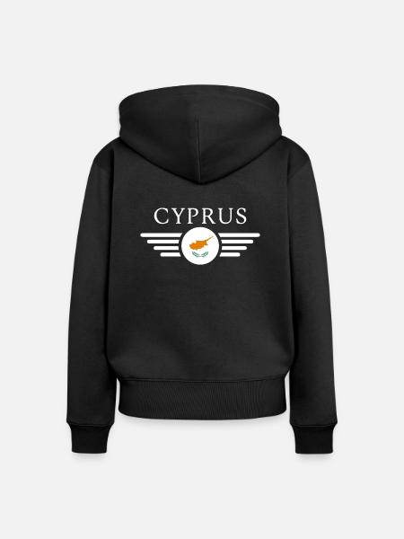 Zypern Stil T-Shirt - Frauen Premium Bio Zip Hoodie - Schwarz