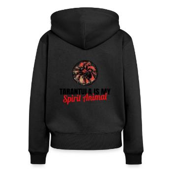Vogelspinne Spinne Arachnologen Arthropod - Frauen Premium Bio Zip Hoodie - Schwarz - Hinten - Julia (174cm)