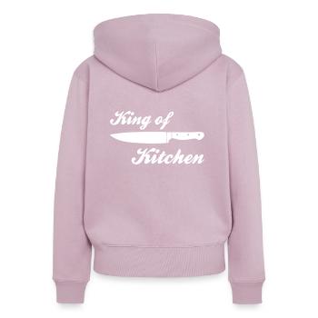 Chef & Kitchen Hobby Cook Gifts - Women's Premium Organic Zip Hoodie - dusky pink - Back - Julia (174cm)