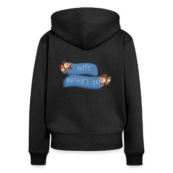 Happy Mother's Day - Women's Premium Organic Zip Hoodie - black - Back - Julia (174cm)