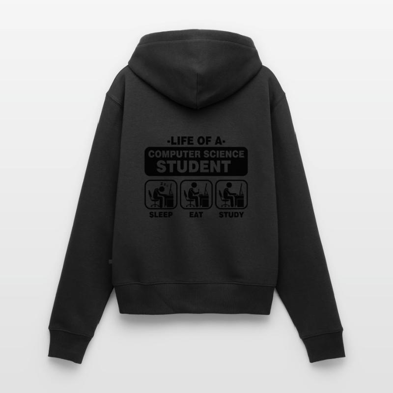 Student Computer Science Programming Gift Nerd Admin Women's Premium Organic Zip Hoodie