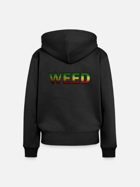 Marihuana Weed Cannabis - Frauen Premium Bio Zip Hoodie - Schwarz