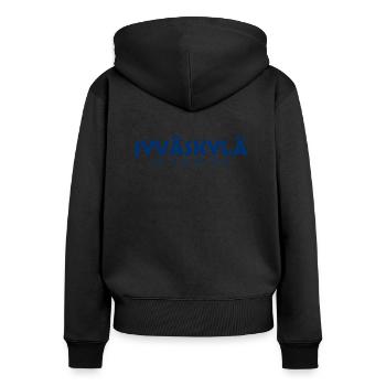 Jyväskylä - Finland - Coordinates - Longitude - Women's Premium Organic Zip Hoodie - black - Back - Julia (174cm)