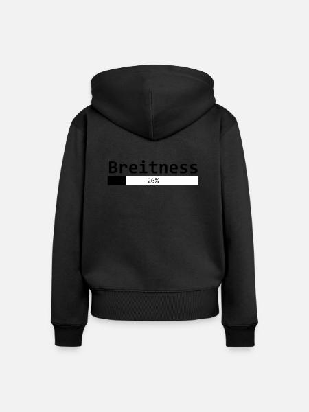 Breitness 20 - Frauen Premium Bio Zip Hoodie - Schwarz