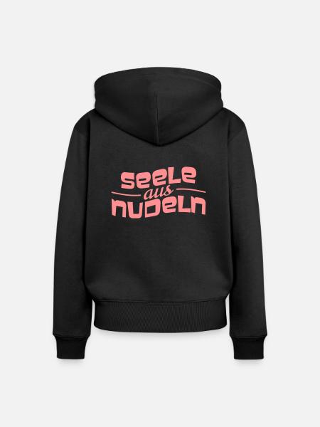 seele aus nudeln - Frauen Premium Bio Zip Hoodie - Schwarz