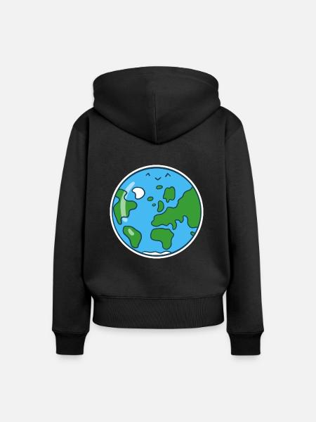 Süße Erde - Frauen Premium Bio Zip Hoodie - Schwarz