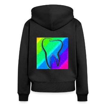 Tooth | Dentist | Dentist | Dental assistant - Women's Premium Organic Zip Hoodie - black - Back - Julia (174cm)
