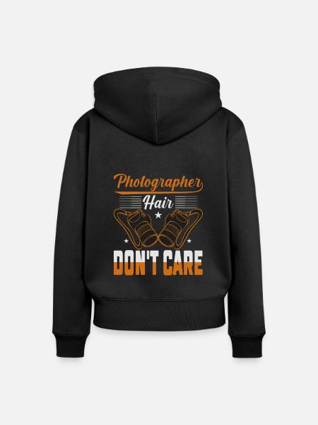 Photography Camera Lens - Frauen Premium Bio Zip Hoodie - Schwarz