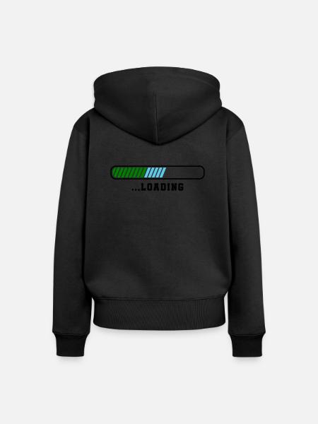 loading - Frauen Premium Bio Zip Hoodie - Schwarz