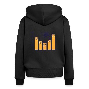 Désolé, nous pouvons juste faire confiance à vous Les Maths - Sweat à capuche zippé Premium bio Femme - noir - Dos - Julia (174cm)