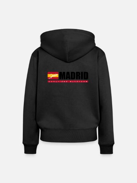 Autonome Gemeinschaft Madrid - Frauen Premium Bio Zip Hoodie - Schwarz