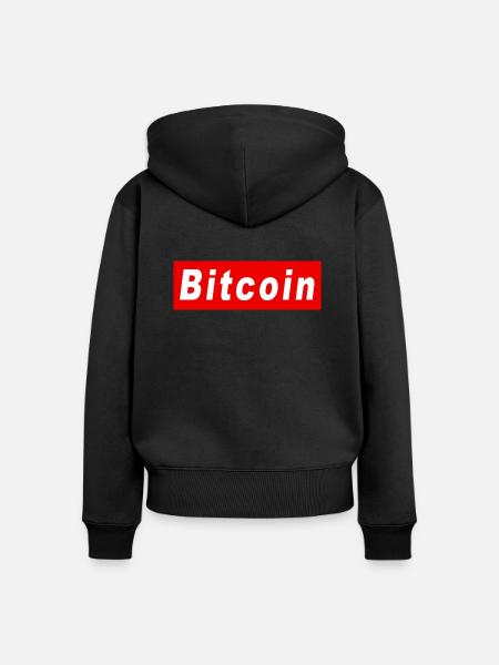 Bitcoin - Frauen Premium Bio Zip Hoodie - Schwarz
