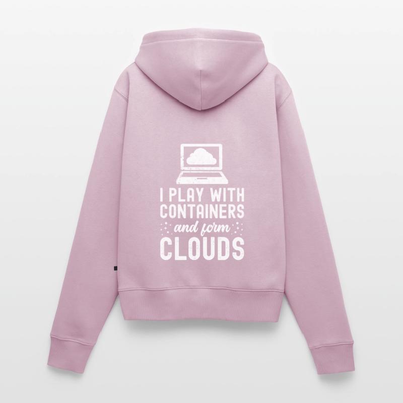 Cloud Computing Informatik Computer Programmierer Frauen Premium Bio Zip Hoodie