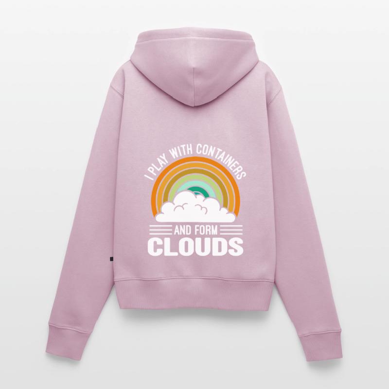 Cloud Computing Informatik Programmierung Dev Frauen Premium Bio Zip Hoodie