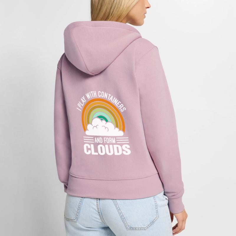 Cloud Computing Informatik Programmierung Dev Frauen Premium Bio Zip Hoodie