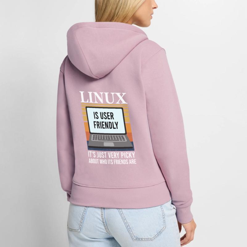 Linux Programmierung Cloud Computing Frauen Premium Bio Zip Hoodie