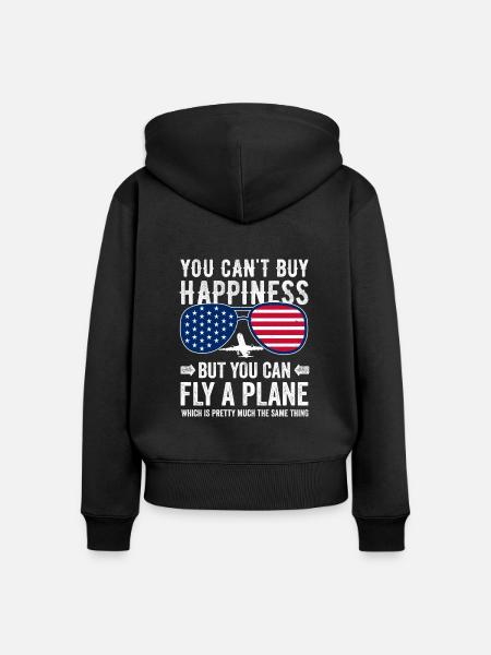 Airline Pilot Flugkapitän - Frauen Premium Bio Zip Hoodie - Schwarz