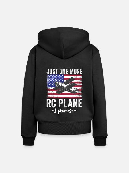 RC Flugzeug Modellbau Modellflieger - Frauen Premium Bio Zip Hoodie - Schwarz