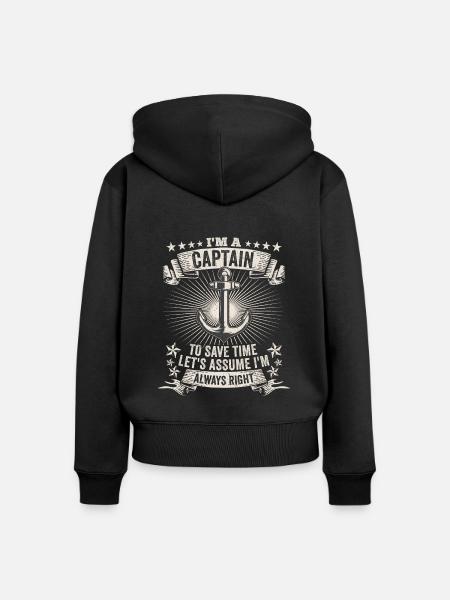 Schlepper Schleppboot Tug Life - Frauen Premium Bio Zip Hoodie - Schwarz