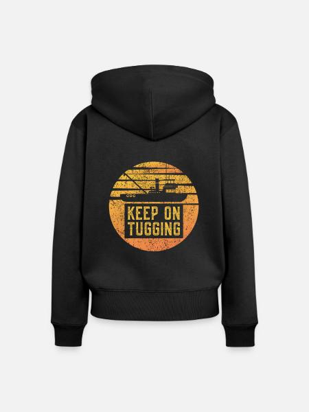 Schlepper Schleppboot Tug Life - Frauen Premium Bio Zip Hoodie - Schwarz