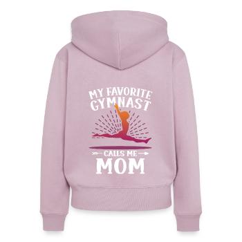 Meine Lieblingsturnerin Nennt Mich Mama Gymnastik - Frauen Premium Bio Zip Hoodie - Altrosa - Hinten - Julia (174cm)