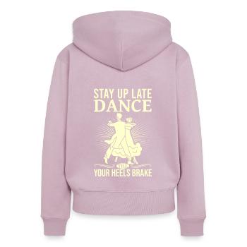 Dance Training Ballroom Couple Dance - Women's Premium Organic Zip Hoodie - dusky pink - Back - Julia (174cm)