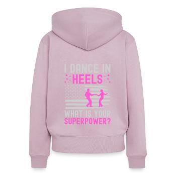 Dance Training Ballroom Couple Dance - Women's Premium Organic Zip Hoodie - dusky pink - Back - Julia (174cm)