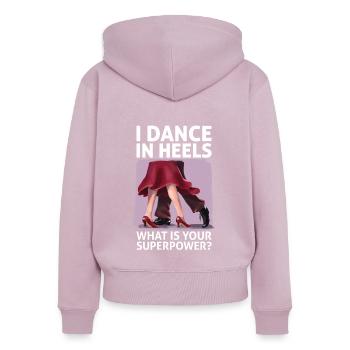 Dance Training Ballroom Couple Dance - Women's Premium Organic Zip Hoodie - dusky pink - Back - Julia (174cm)