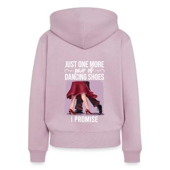 Tanzen Spruch Ballsaal Paartanz Tanz Tanzfläche - Frauen Premium Bio Zip Hoodie - Altrosa - Hinten - Julia (174cm)