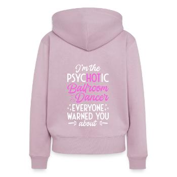 Tanzen Spruch Ballsaal Paartanz Tanz Tanzfläche - Frauen Premium Bio Zip Hoodie - Altrosa - Hinten - Julia (174cm)