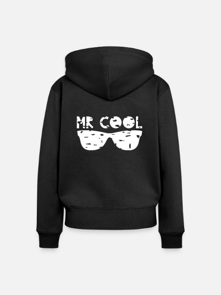 MR cool white - Frauen Premium Bio Zip Hoodie - Schwarz