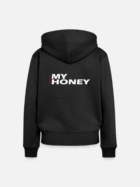 My Honey Geschenk white - Frauen Premium Bio Zip Hoodie - Schwarz