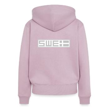 Schwedische Taktik - Frauen Premium Bio Zip Hoodie - Altrosa - Hinten - Julia (174cm)