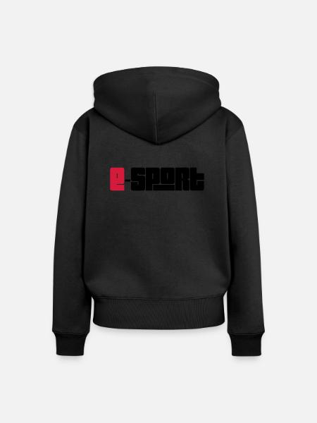 E-Sport - Frauen Premium Bio Zip Hoodie - Schwarz