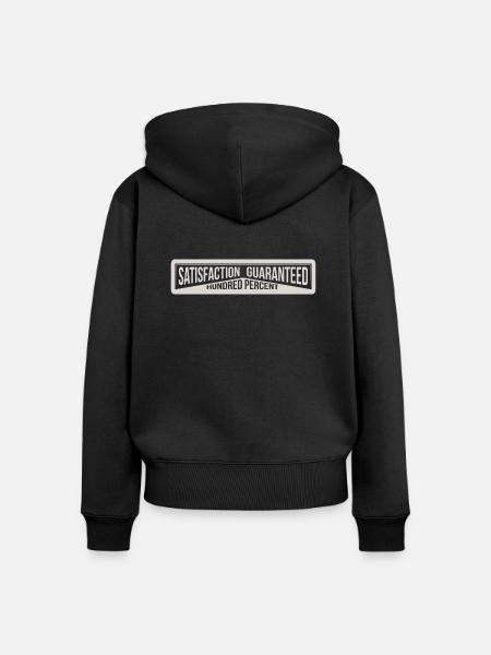 satisfaction - Frauen Premium Bio Zip Hoodie - Schwarz