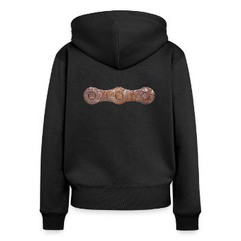 Bicycle chain - Women's Premium Organic Zip Hoodie - black - Back - Julia (174cm)