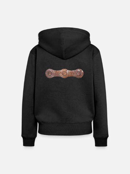 Fahrradkette - Frauen Premium Bio Zip Hoodie - Schwarz