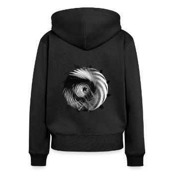 Abstract Black Hole - Women's Premium Organic Zip Hoodie - black - Back - Julia (174cm)